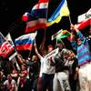 Photo: Hip hop dancers representing 43 nations line the s Photo: Hip hop dancers representing 43 nations line the s